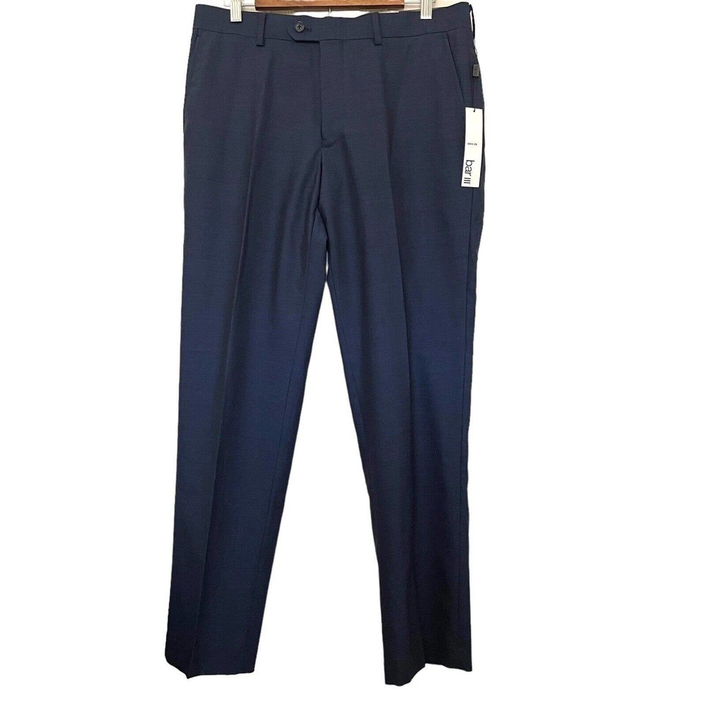 Bar III Slim Fit Wrinkle-Resistant Wool Dress Pants 33 x 30 NWT